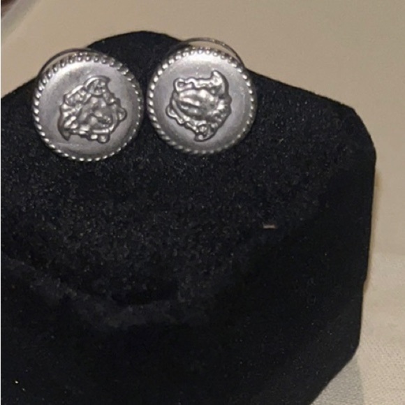 Versace Silver Medusa Stud Earrings - Picture 3 of 6